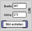 Bild 2: Einstellungmöglickeiten für die Größe der Mal-Fläche.