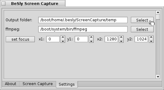 screencapture settings